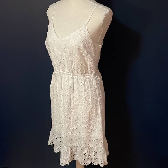 Japna Eyeless Dress White Spaghetti Straps - Picture 2 of 8